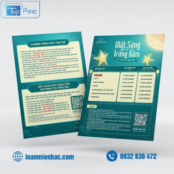 Quy cách in tờ rơi khai trương thường gặp